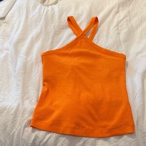 Old Navy Orange Ribbed Tank Top